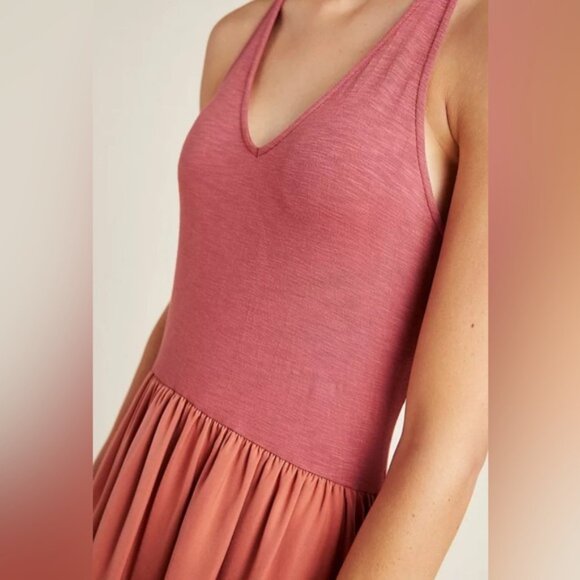 NWT Anthropologie DOLAN Left Coast Fabiana Knit Tank Dress Flare‎ Pleated SMALL - Picture 2 of 14